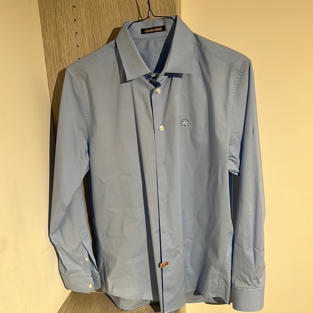 Blue Roberto Cavalli Dress Shirt